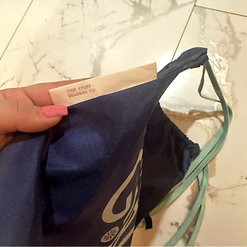 Athleta Girl Blue & Green Drawstring Backpack - Picture 5 of 5